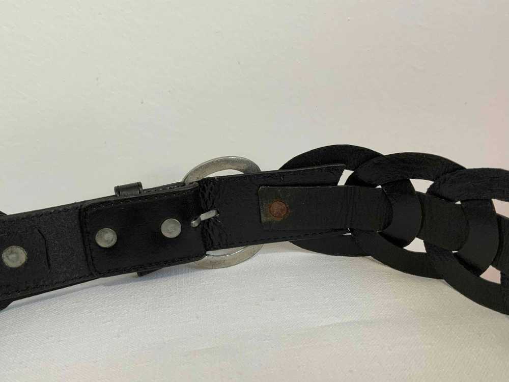 Leather belt - Black buffalo leather belt, brand … - image 7