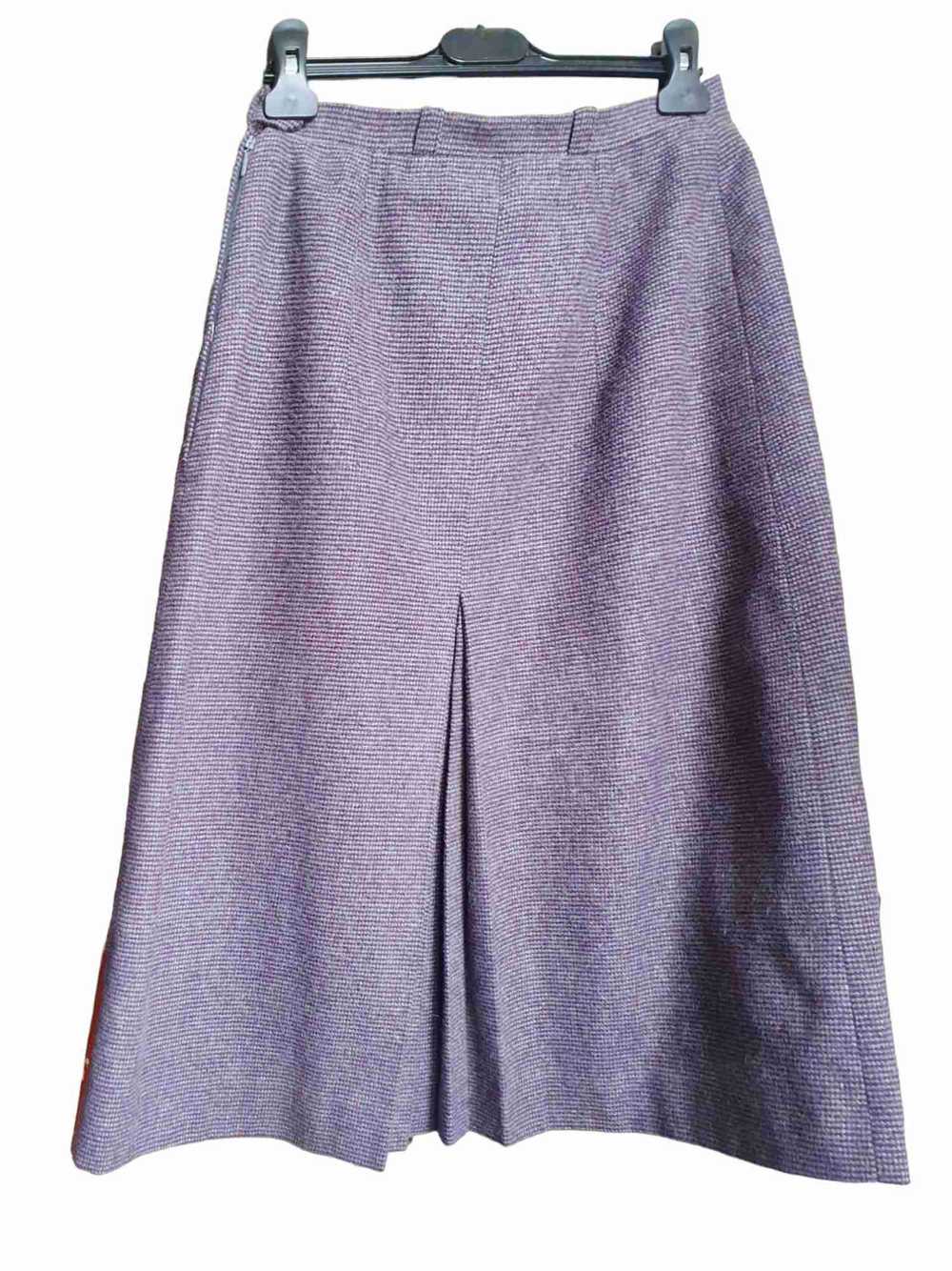60's wool skirt - Mid-length skirt in lined wool … - image 2
