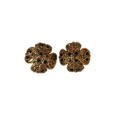 Golden metal earrings - image 1