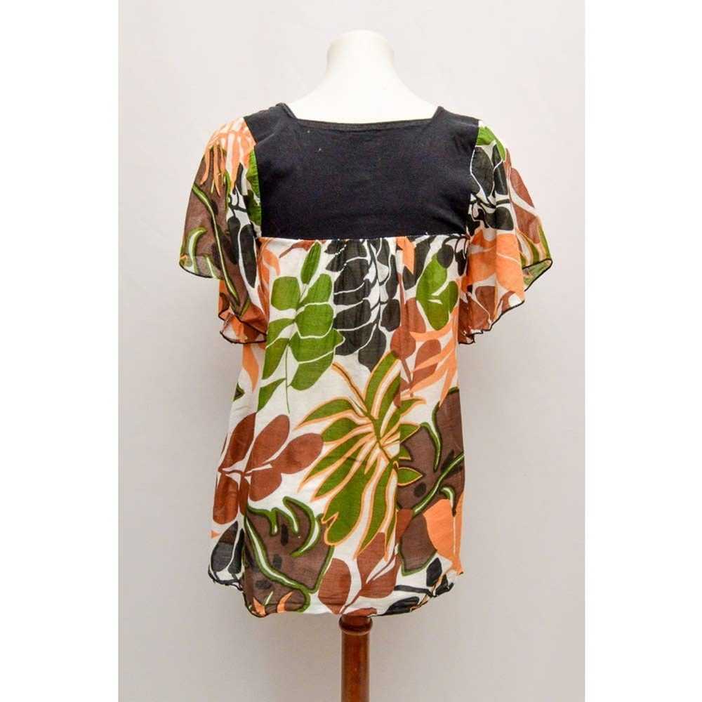The Unbranded Brand Womens floral blouse green ye… - image 3
