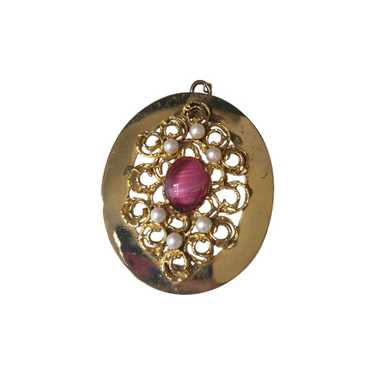 Golden metal pendant - Imposing golden metal pend… - image 1