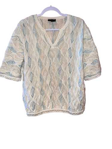 Coogi Vintage coogi sweater cream blue v neck rare