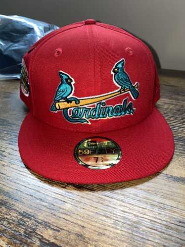 Exclusive Captain Planet St Louis Cardinals New Era 59Fifty 7 3/8 Hat 125th  New