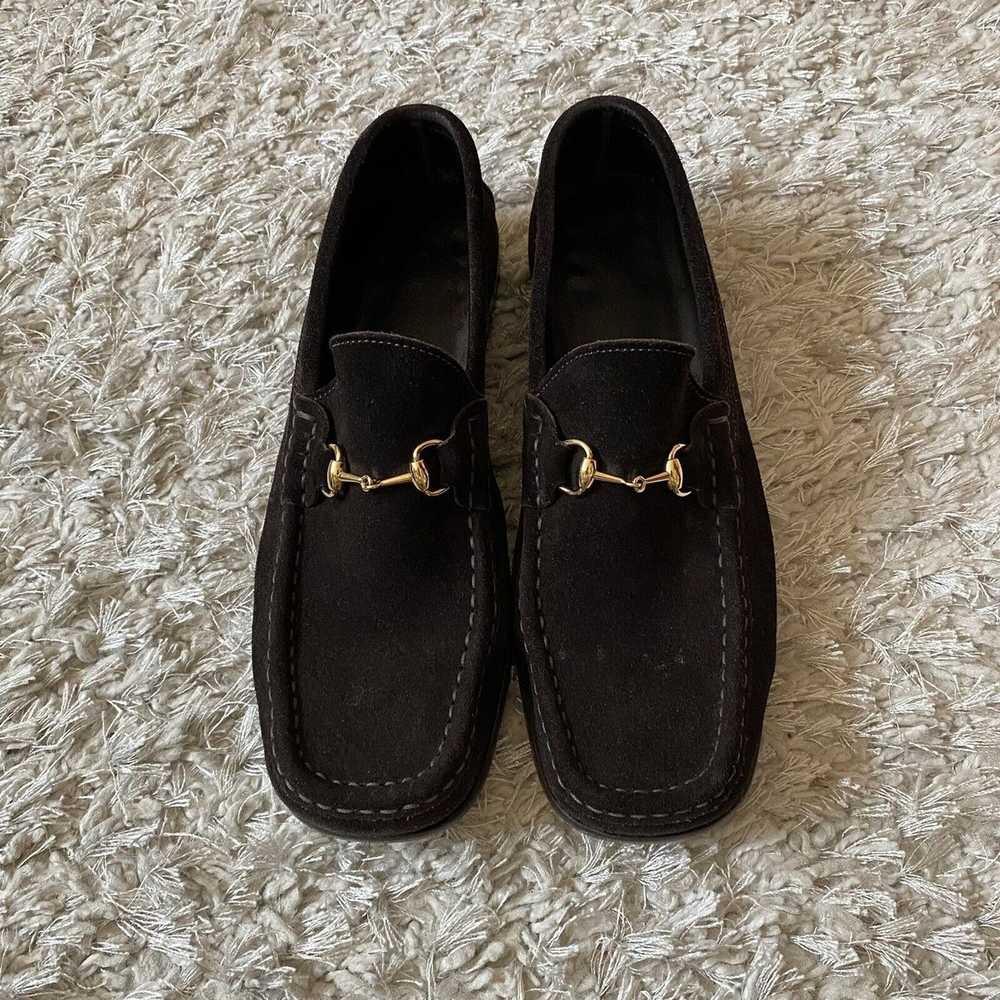 Gucci Suede Dress Loafers Horsebit Classic - image 2