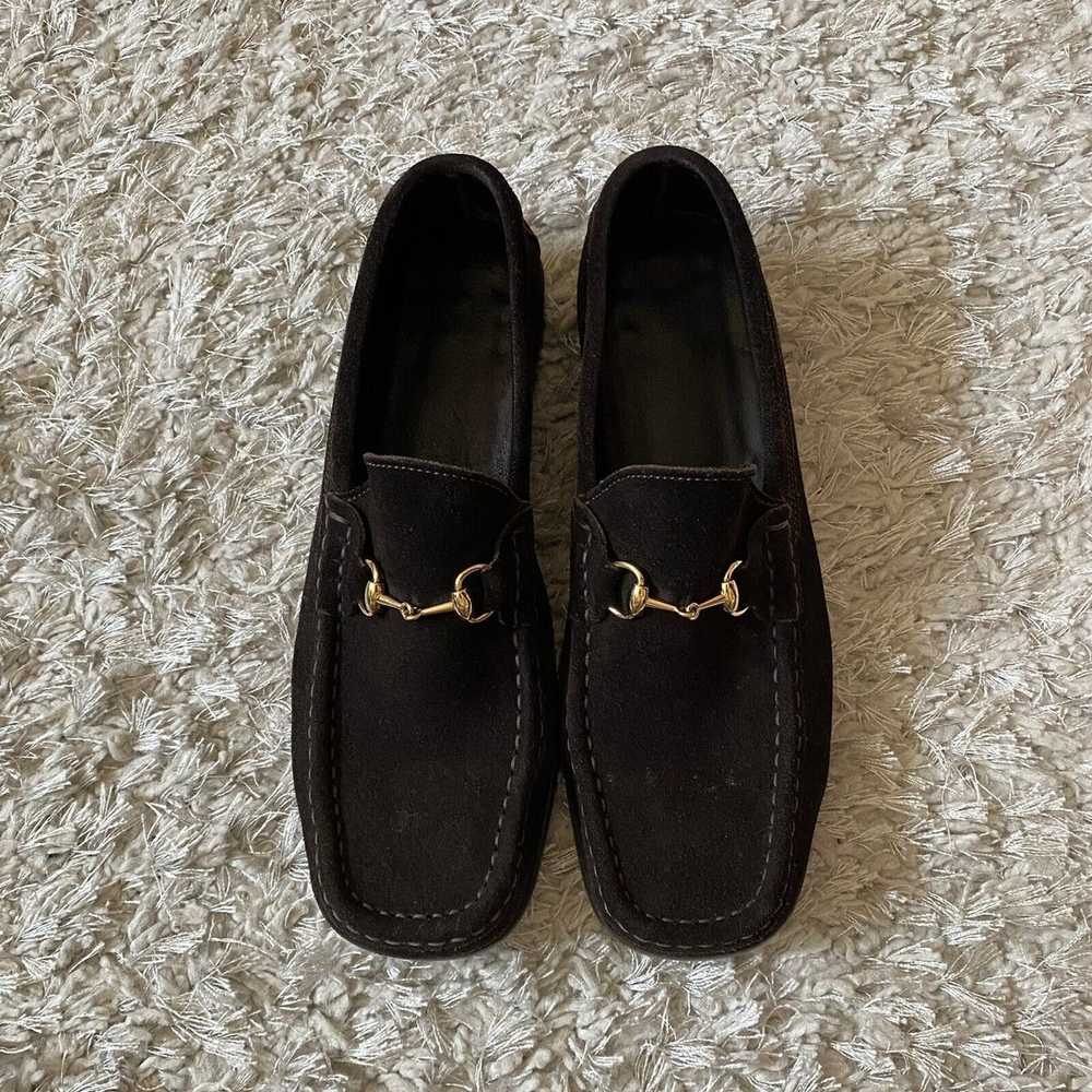 Gucci Suede Dress Loafers Horsebit Classic - image 3