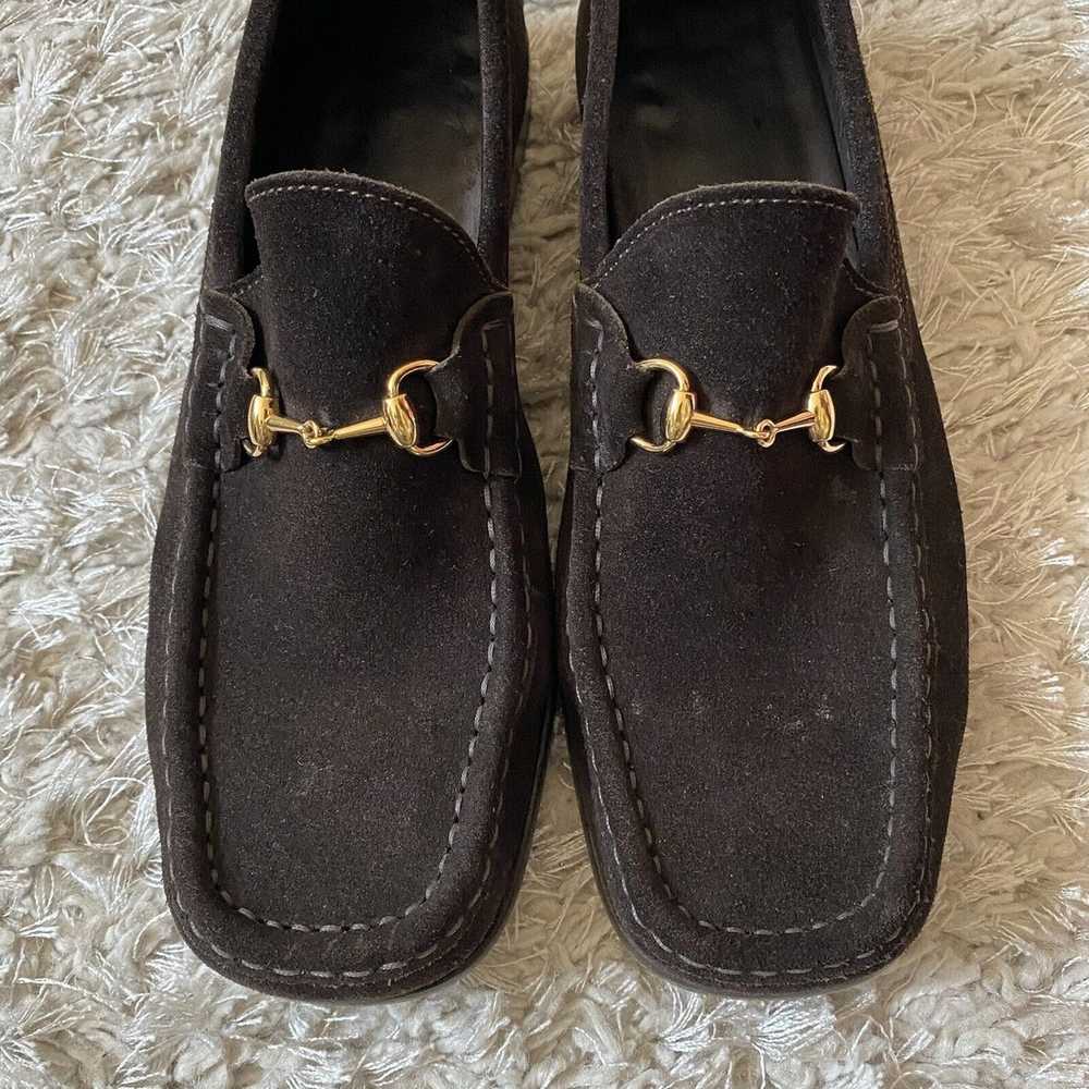 Gucci Suede Dress Loafers Horsebit Classic - image 4