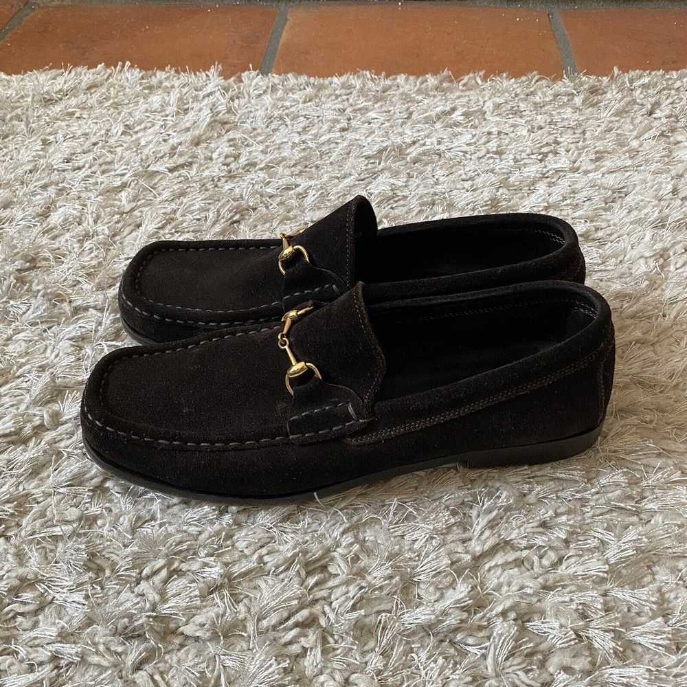 Gucci Suede Dress Loafers Horsebit Classic - image 7