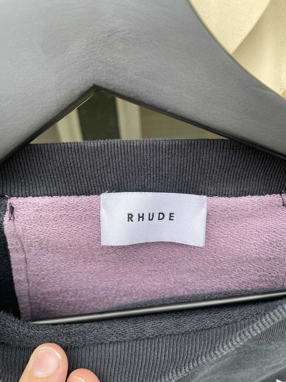 Rhude RHUDE Black Panel Crewneck Sweatshirt - image 2