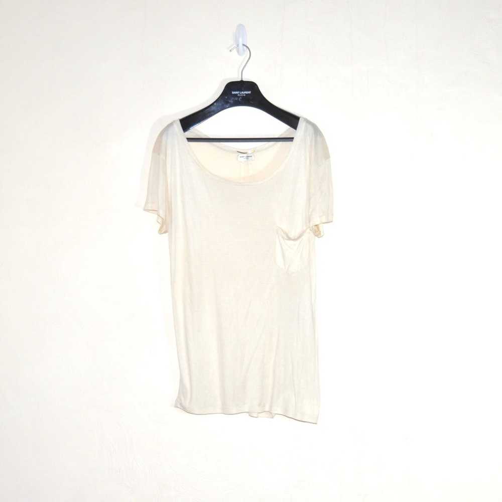 Saint Laurent Paris SS13 Silk Tee Shirt - image 2