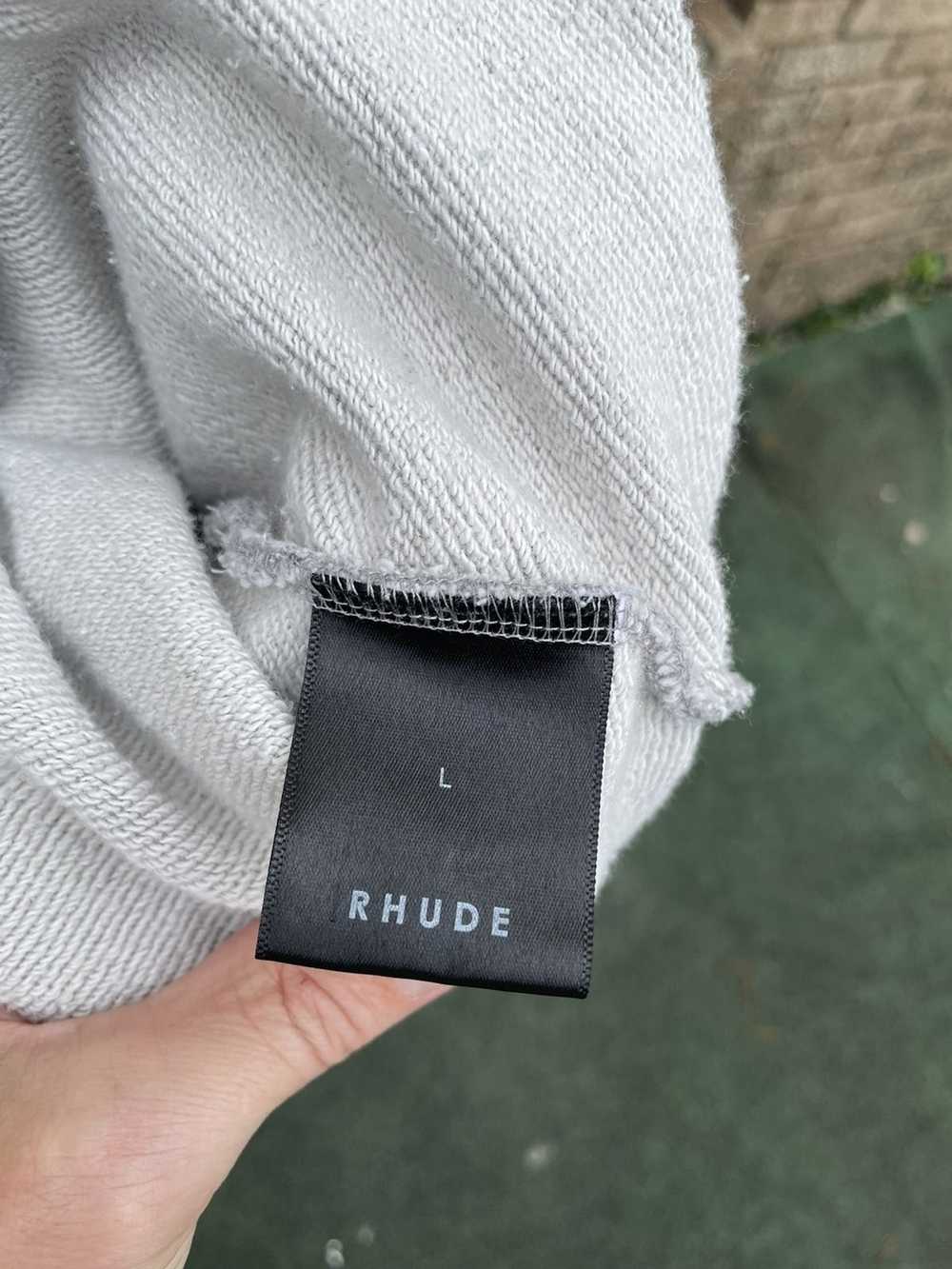 Rhude RHUDE Grey Quarter Zip Sweatshirt with pock… - image 11