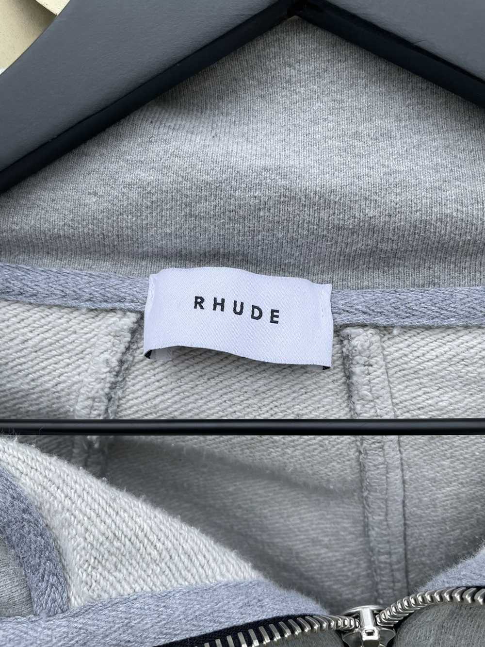 Rhude RHUDE Grey Quarter Zip Sweatshirt with pock… - image 3