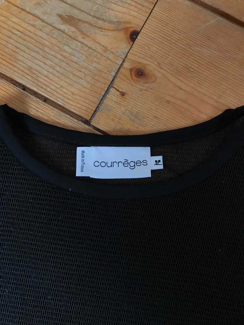 Top Courreges - Courrèges t-shirt, black honeycom… - image 3