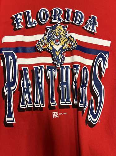 VINTAGEASSAULT Florida Panthers Nutmeg Mills 90s Vintage Shirt - Sz M - NHL Hockey Tee