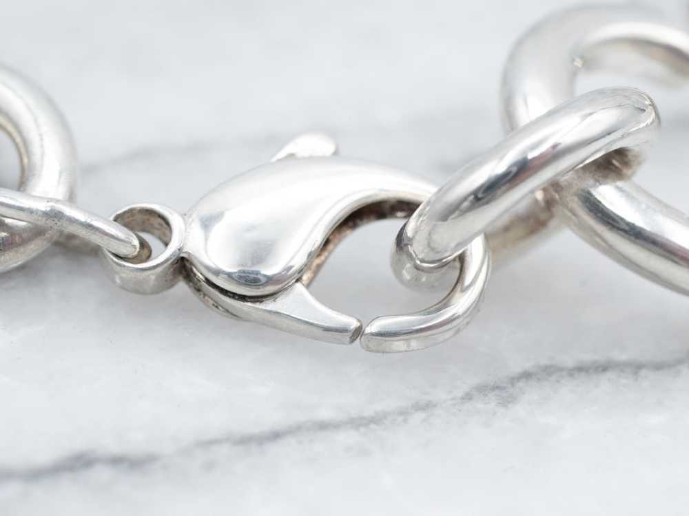 Sterling Silver Heart Link Bracelet - image 2