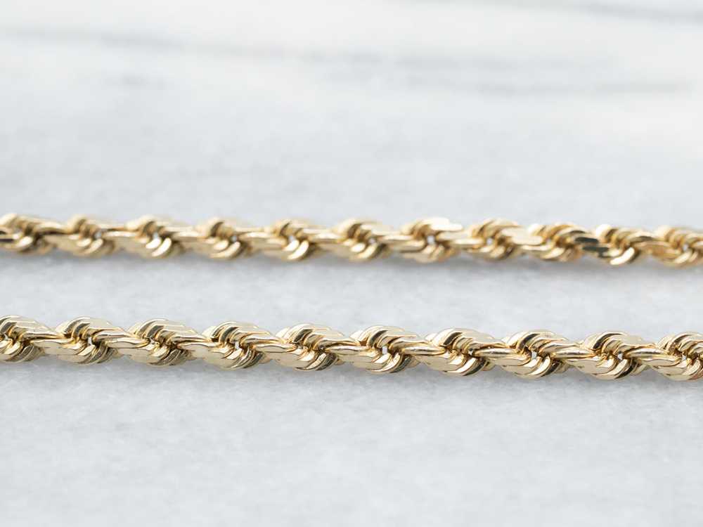 Heavy Gold Rope Twist Chain Necklace - image 4