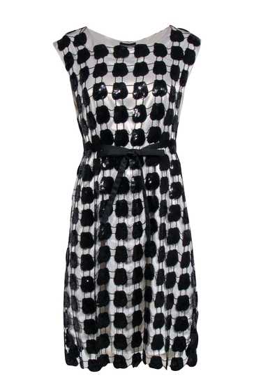 Emporio Armani - Black Sequin Crochet Dress w/ Bei
