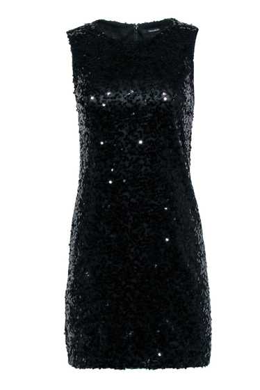 Tahari - Black Sequin Sleeveless Mini Dress Sz 2