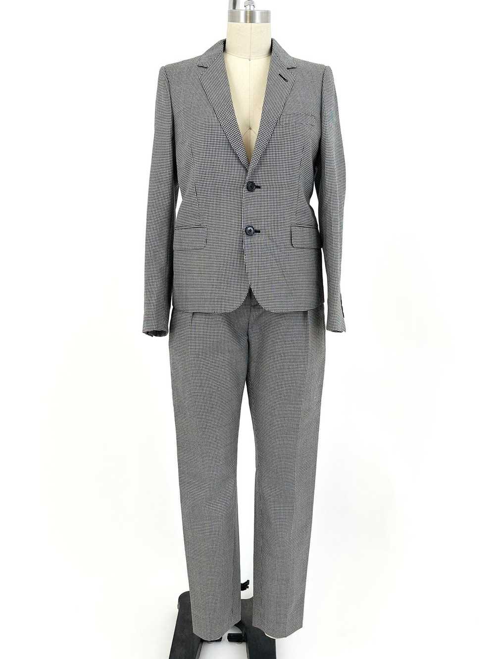 Celine Wool & Mohair Houndstooth Pantsuit* - image 1