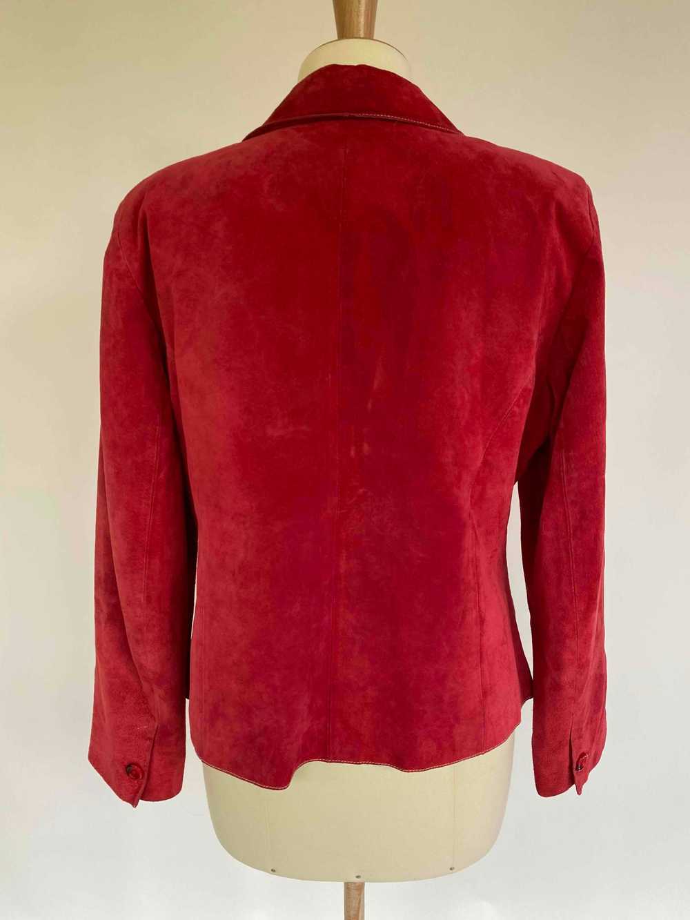 Suede jacket - Red suede jacket (100% pork rind),… - image 4