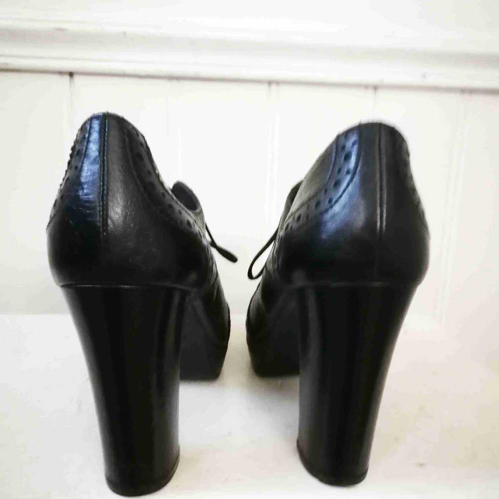 Prada derbies - Prada black leather lace-up derbi… - image 6