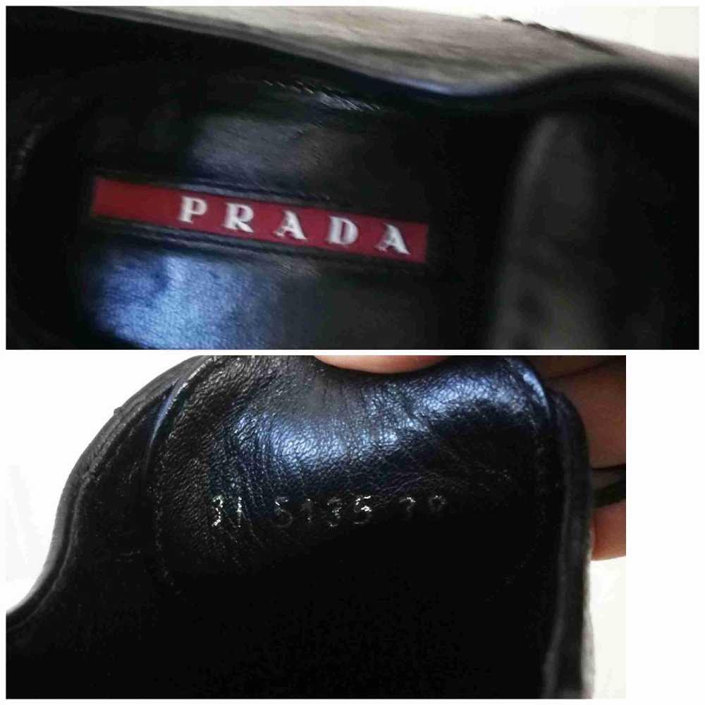 Prada derbies - Prada black leather lace-up derbi… - image 9