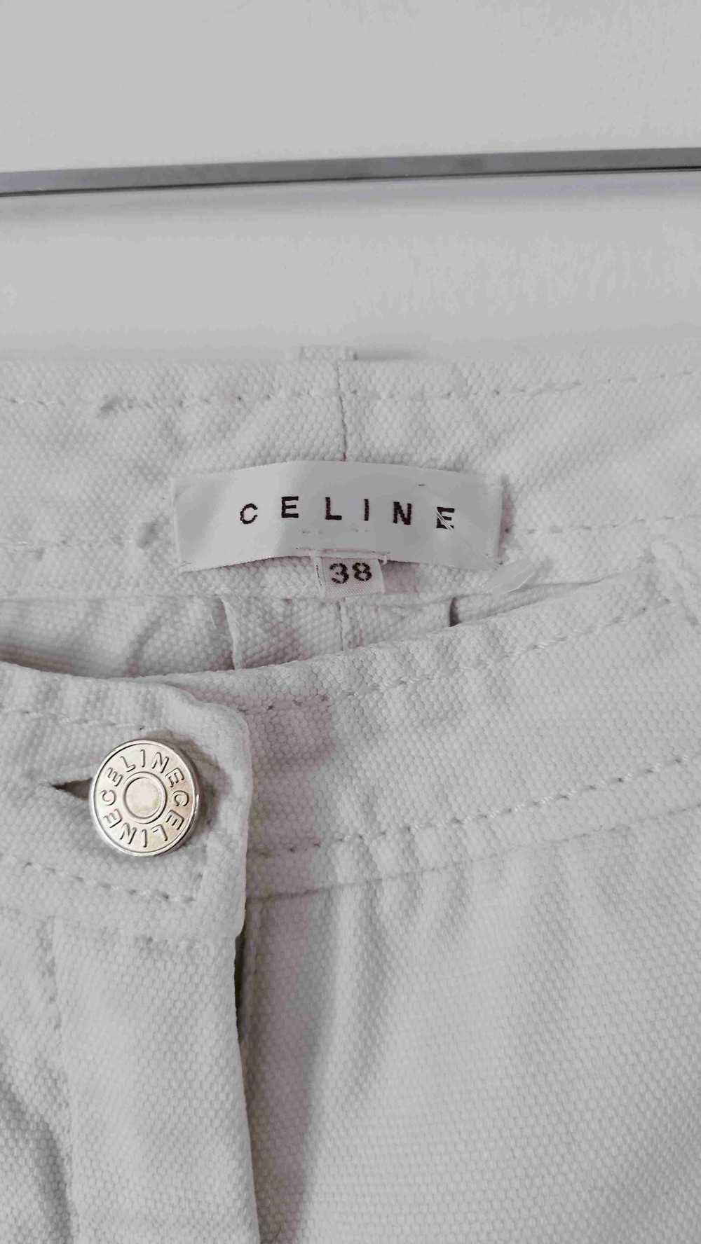 Celine pants - Wide white cotton pants Céline Vin… - image 3