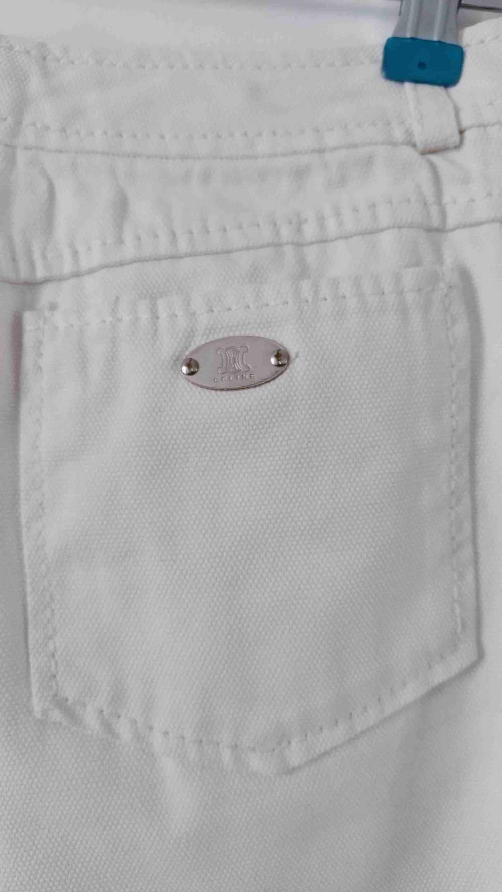 Celine pants - Wide white cotton pants Céline Vin… - image 5