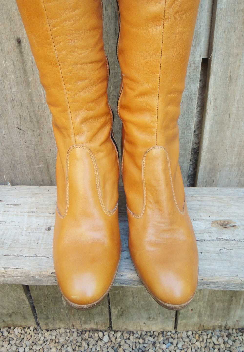Leather boots - Simon Junior Boots Circa 1980 Imm… - image 4