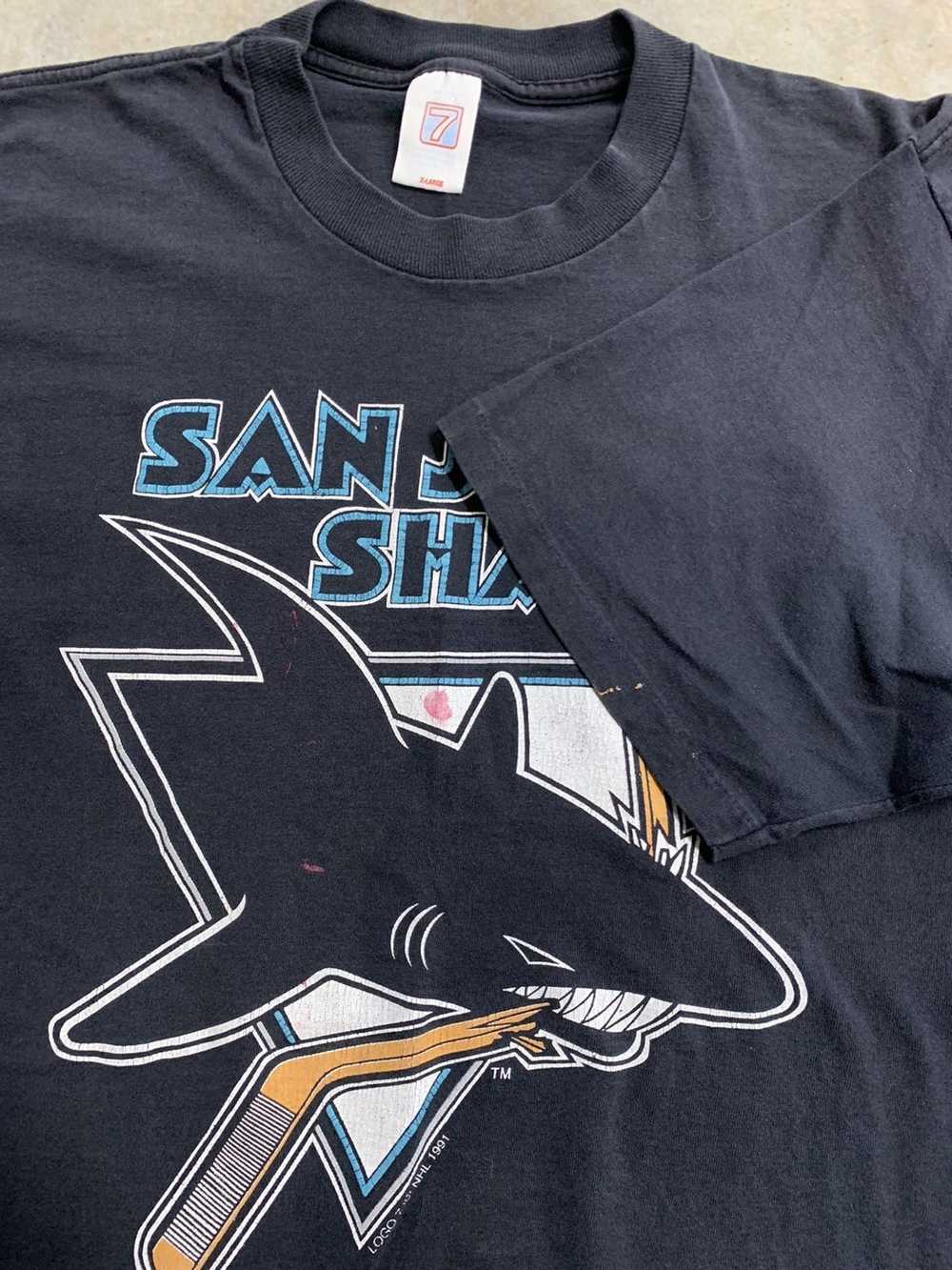 Logo 7 × NHL Vintage 1991 San Jose Sharks Logo 7 … - image 3