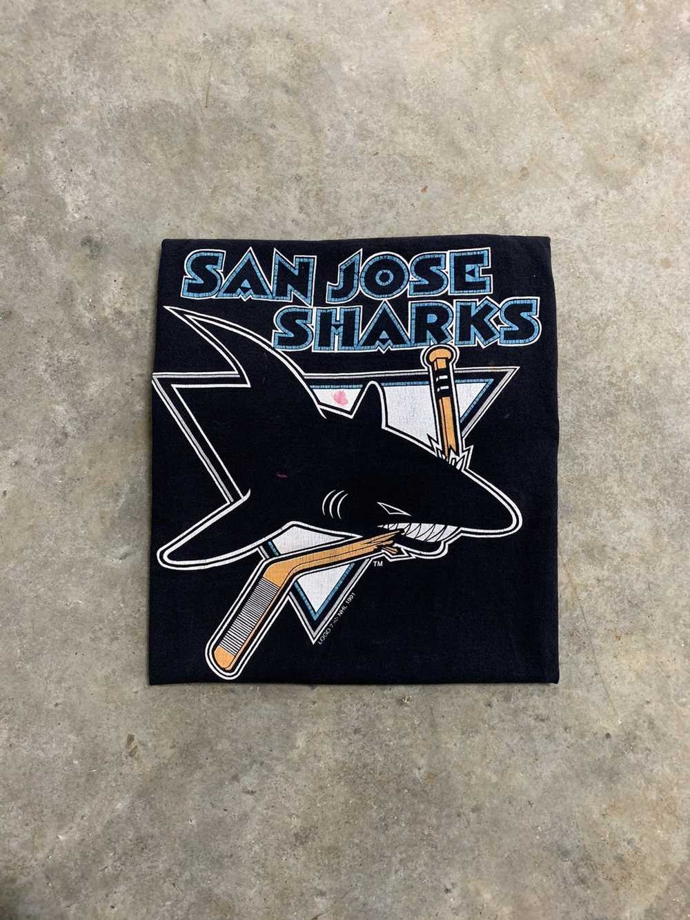 Logo 7 × NHL Vintage 1991 San Jose Sharks Logo 7 … - image 7