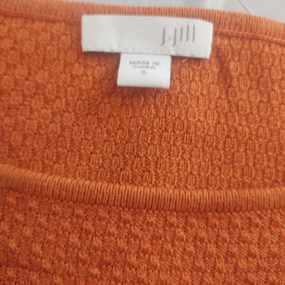 Other J Jill Womens Small Orange Long Sleeve Text… - image 4