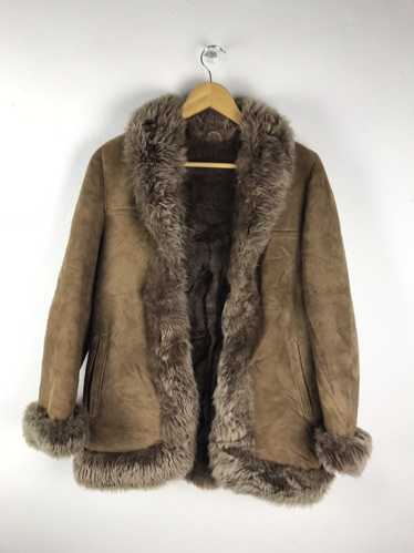 LOUIS VUITTON Tweed Mink fur Coat 38 Authentic Women Used from Japan
