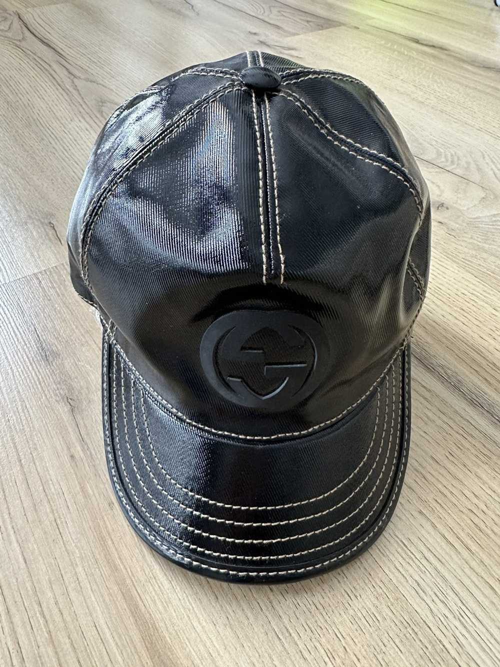 Gucci ✨Gucci✨women’s black patent leather hat/ ba… - image 4