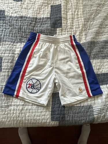 76ers Sixers Vintage Just Don Large Mesh Embroidered Basketball Pants Shorts