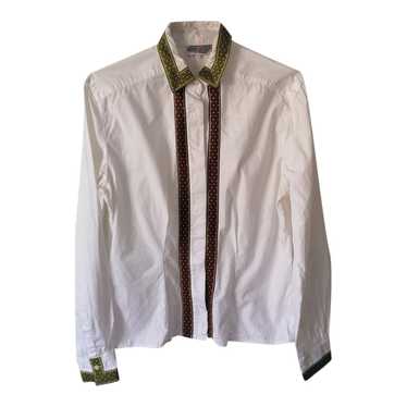Chemise en coton - Chemise blanche avec bordures … - image 1