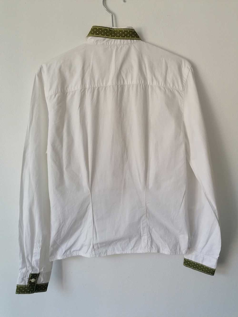 Chemise en coton - Chemise blanche avec bordures … - image 2