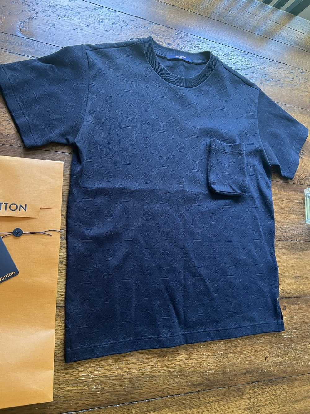 Louis Vuitton LV Signature Monogram 3D Cotton Micro-Loose Pocket for Men Navy 1A7Xrr