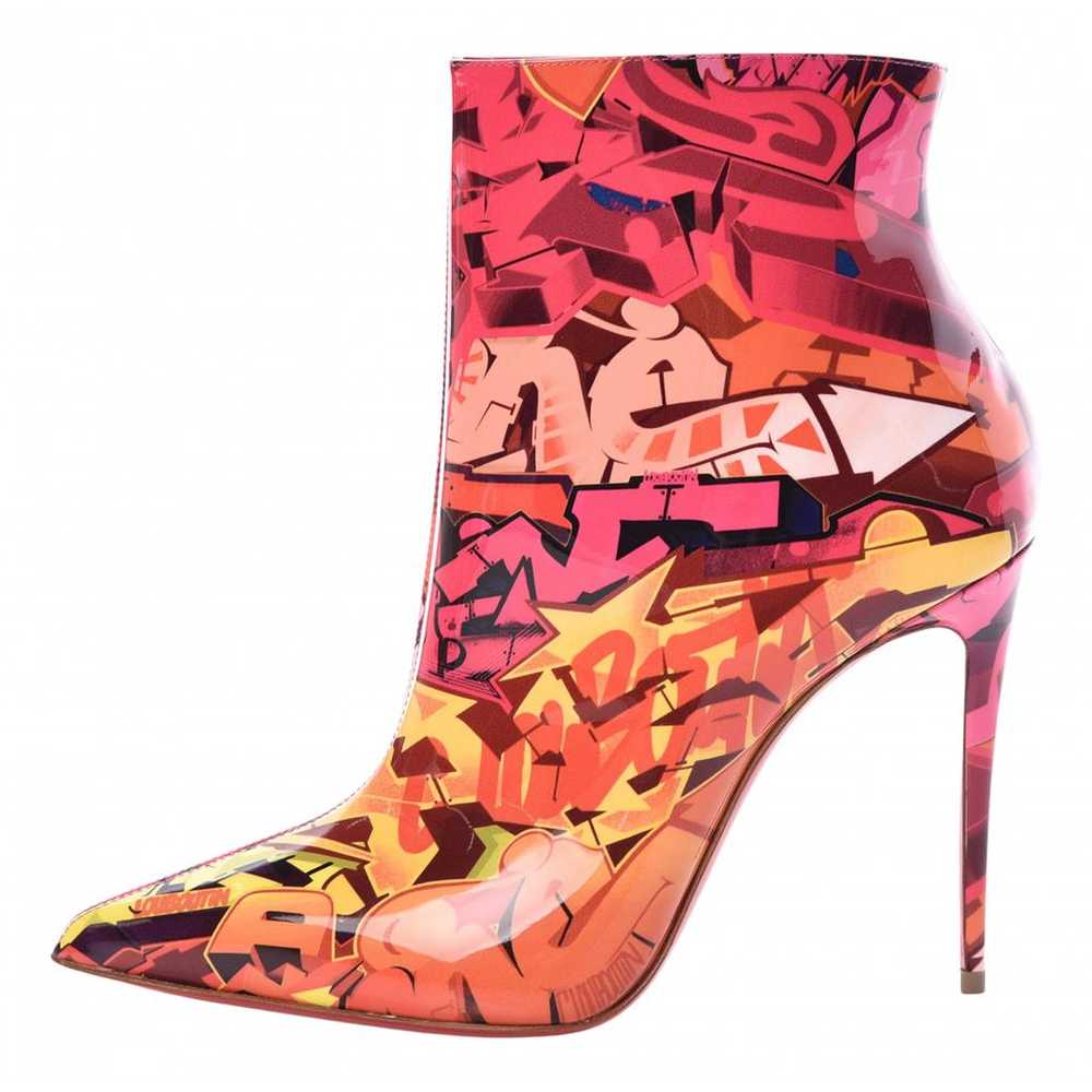 louboutin patent leather boots