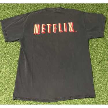 Hanes Vintage Y2K Netflix T Shirt Movie Promo Med… - image 1