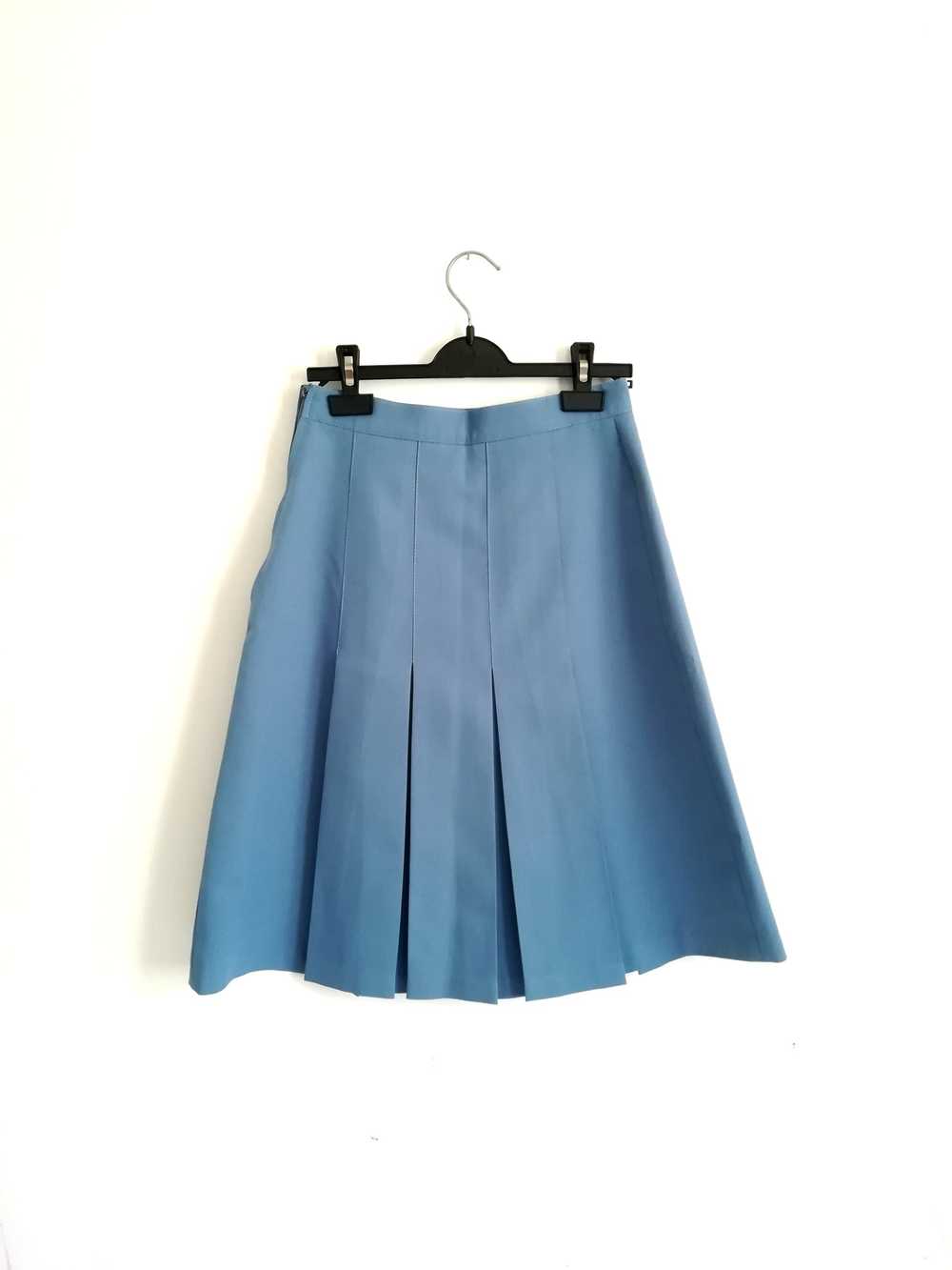 Pleated skirt - Mid-length blue pleated skirt - 6… - image 2