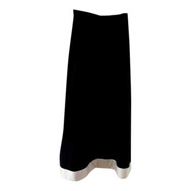Jupe longue 70s - Jupe longue noire avec bandeau … - image 1