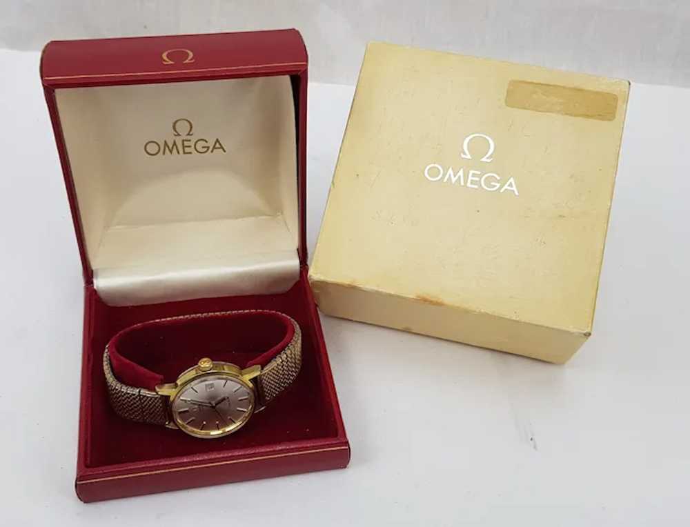 Boxed 1973 Gold Plated Omega Geneve Automatic Gen… - image 2