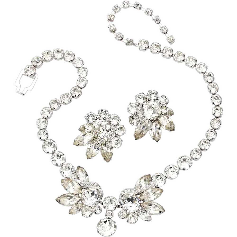 Vintage EISENBERG ICE Set Necklace, Earrings – Cl… - image 1