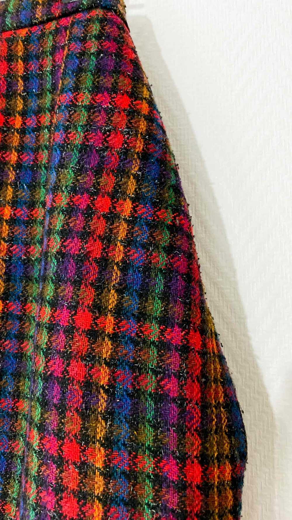 Tweed skirt - High-waisted skirt, small colored c… - image 7
