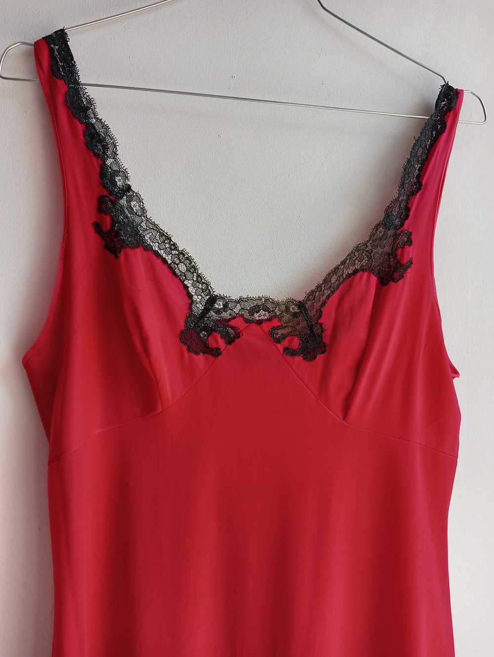 Embroidered burgundy babydoll - Very pretty two-t… - image 2