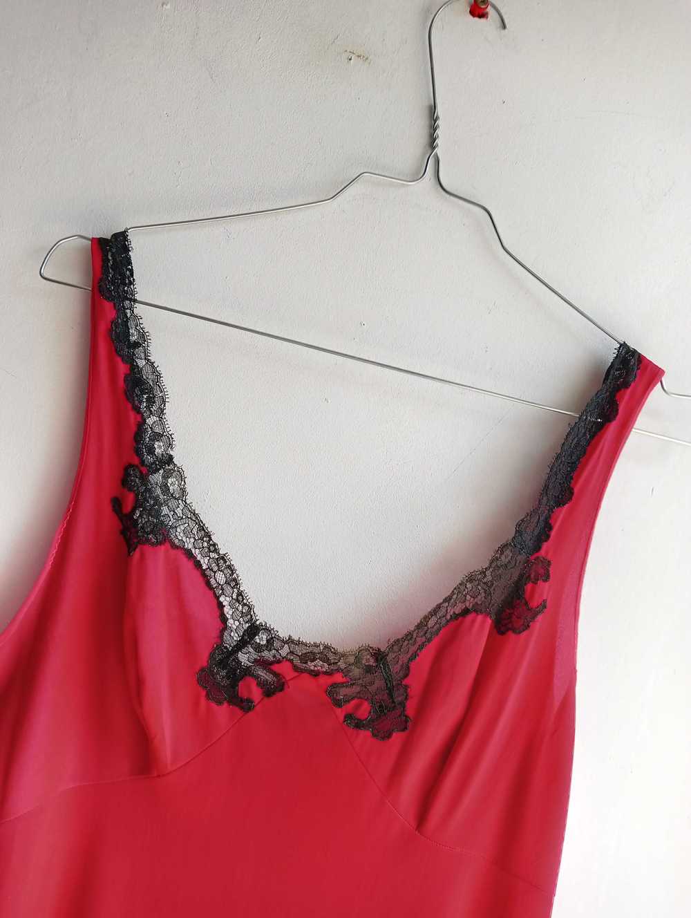 Embroidered burgundy babydoll - Very pretty two-t… - image 3