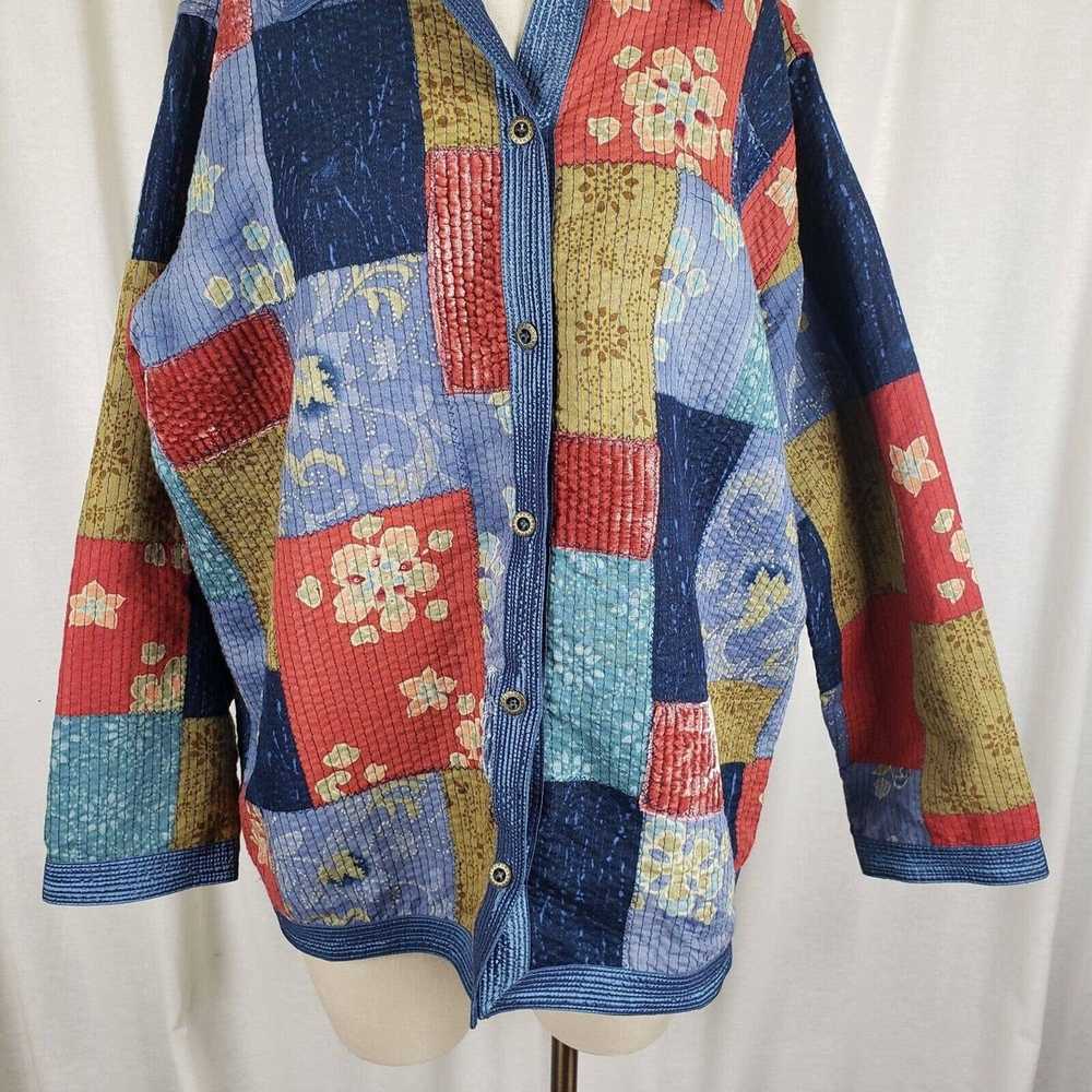 Vintage Alfred Dunner Patchwork Quilted Button Up… - image 2