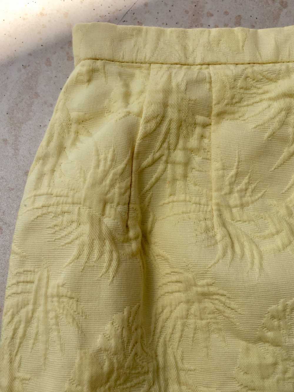 Jupe pastel - Jupe courte jaune pastel en tissu t… - image 3