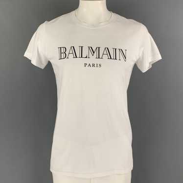 Tシャツ・カットソー Balmain Classic White T-Shirt With Bold Logo White Designer T-shirts - Men | Balmain