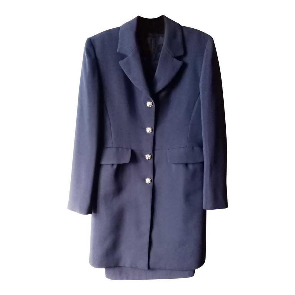 Tailleur robe - Tailleur robe et manteau bleu fon… - image 1